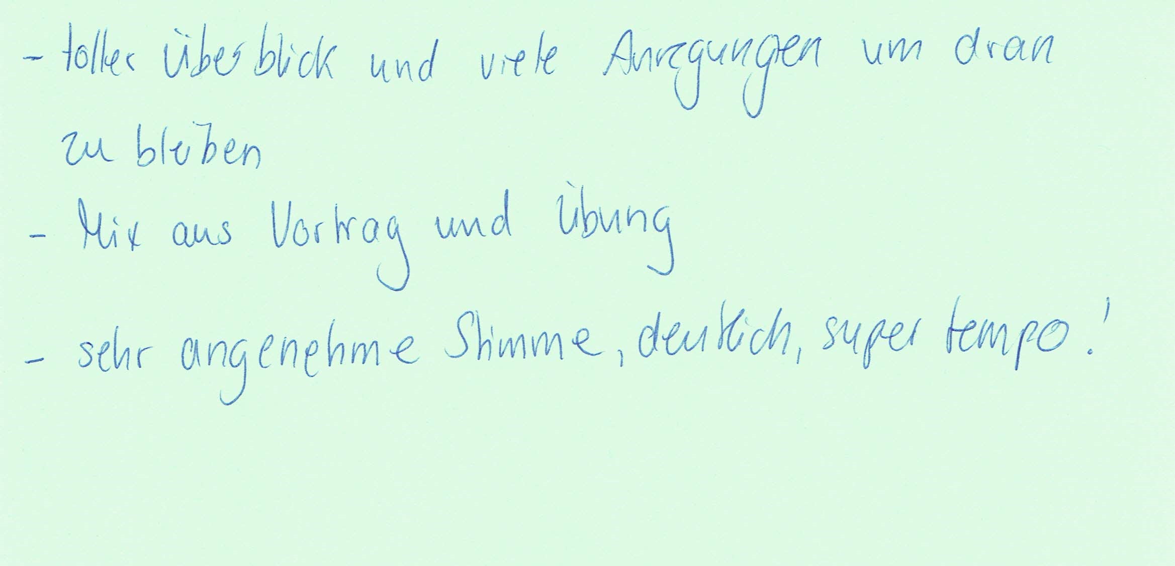 Workshop Feedback