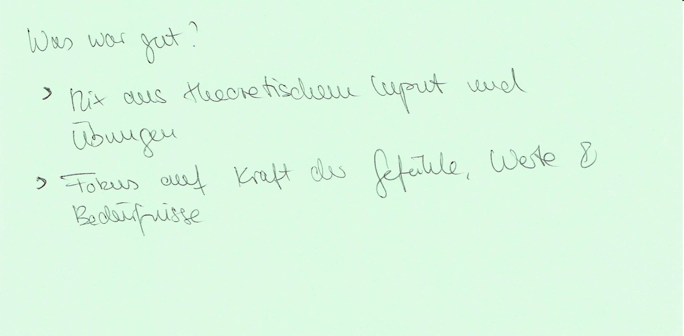 Workshop Feedback